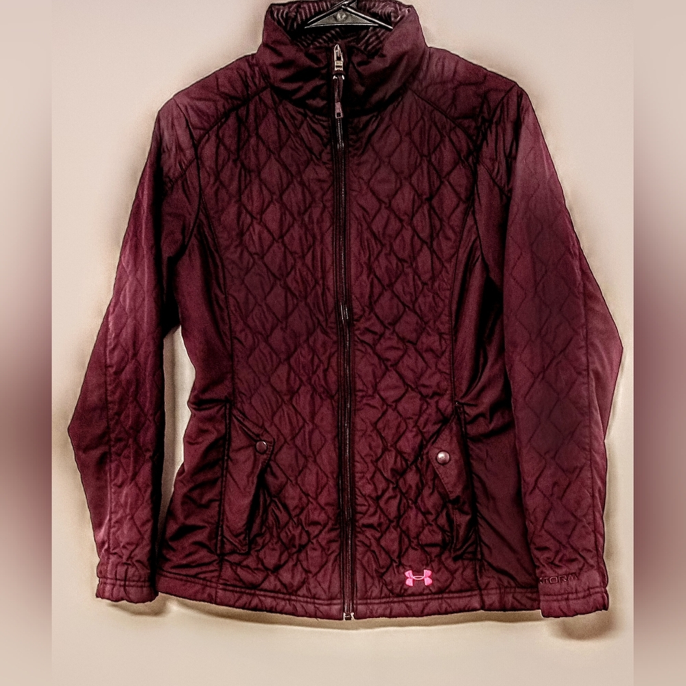 Under Armour-UA Storm Women's PufferJacket,Quilted Design,Dark Purple,Size SM-P